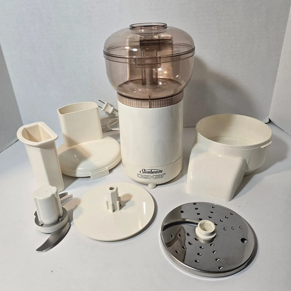 Sunbeam Oskar 14081 Food Processor Chopper W/ Attachments LOT- Made In France